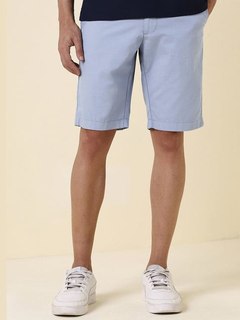 Allen Solly Blue Slim Fit Shorts