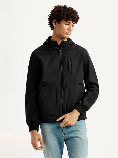 Levi's Black Slim Fit Hooded Jacket