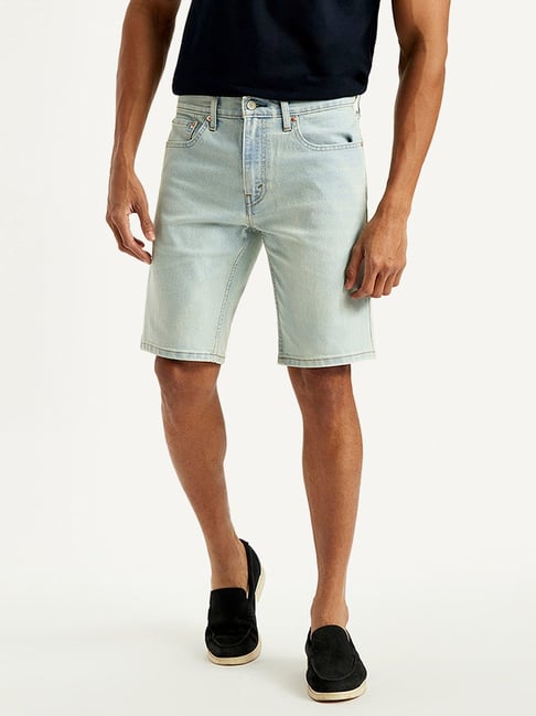 Levi's 502 Indigo Cotton Regular Fit Denim Shorts