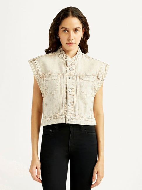Levi's Beige Cotton Regular Fit Jacket-picture-32