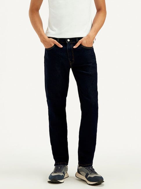Levi's Navy Cotton Slim Fit Jeans