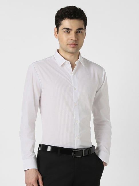 Peter England White Cotton Regular Fit Formal Shirt-picture-26