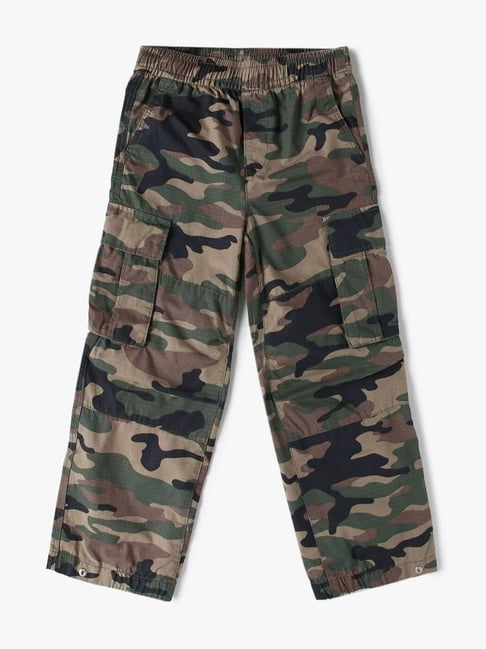 GAP Boys Brown Cotton Printed Cargo Pants-picture-47