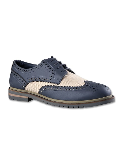 Neemans Men's Grey Jute Dress Oxford Shoes