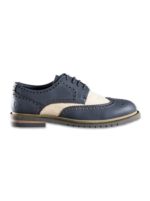 Neemans Men's Grey Jute Dress Oxford Shoes
