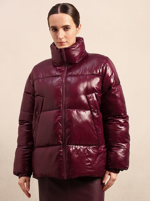 Vero Moda Liga Puffer Coat in Rubber