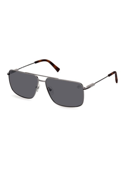 Timberland Grey UV Protection Aviator Sunglasses for Men