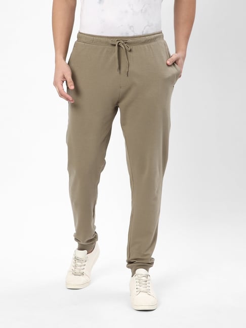 R&B Khaki Cotton Relaxed Fit Joggers-picture-18
