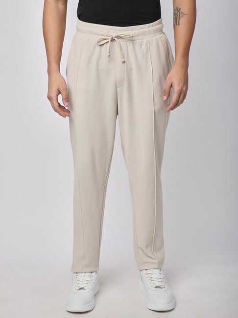 R&B Cream Regular Fit Trackpants-picture-43