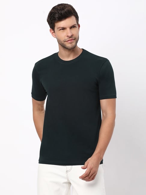 R&B Dark Green Regular Fit T-Shirt-picture-28