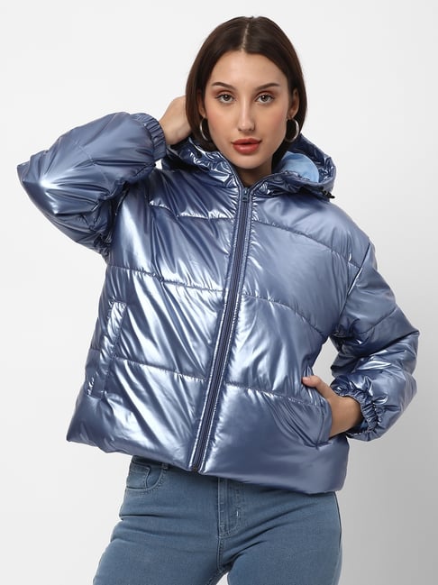 R&B Purple Polyester Puffer Jacket-picture-35