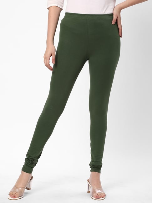 R&B Olive Cotton Leggings-picture-36