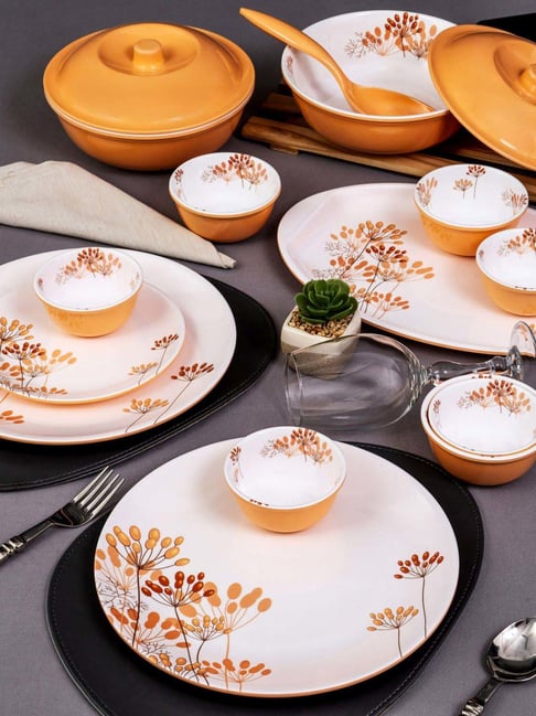 Servewell White Printed Dinner set