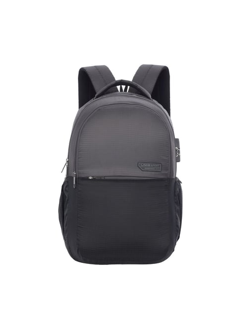 LAVIE SPORT Black & Grey CENTRIC Medium Laptop Backpack