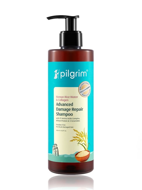 PILGRIM Korean Rice Water & Collagen Advanced Damage Repair Shampoo - 400 ml