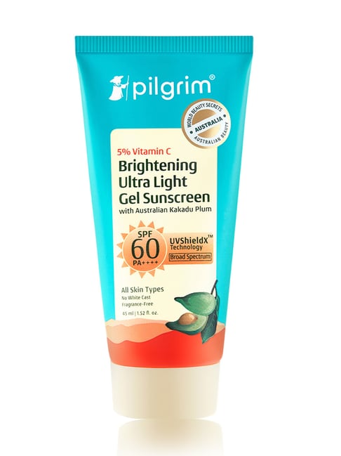 PILGRIM 5% Vitamin C Brightening Ultra Light Gel Sunscreen SPF 60 PA++++ - 45 ml