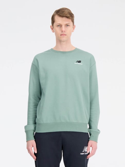 New Balance Green Cotton Regular Fit Sports Sweatshirt