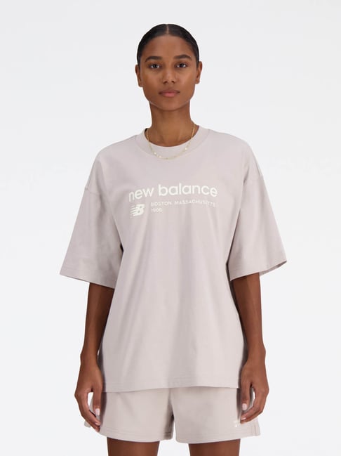New Balance Beige Cotton Regular Fit Sports T-Shirt-picture-31