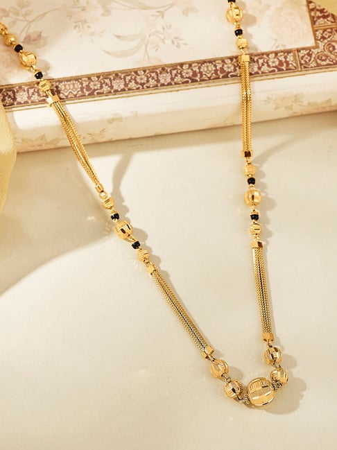 P.N.Gadgil Jewellers Square Grace Gold Modern Mangalsutra for Women