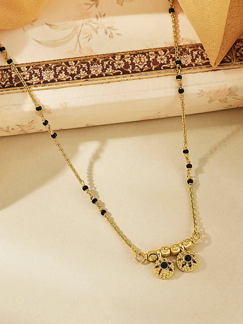 P.N.Gadgil Jewellers Sankalp Charm Gold Modern Mangalsutra for Women