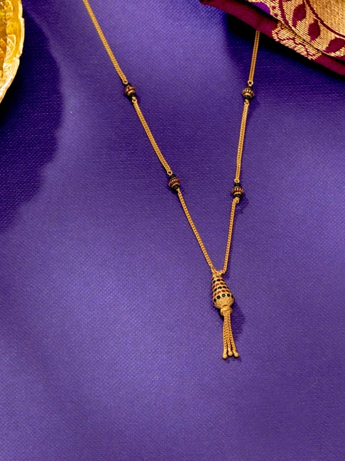 P.N.Gadgil Jewellers Regal Unity 22 Karat (916) Yellow Gold Modern Mangalsutra for Women