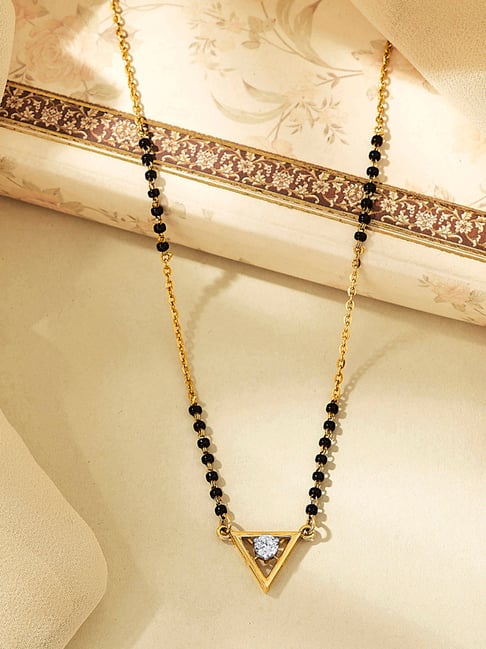 P.N.Gadgil Jewellers Viva Spark Gold Modern Mangalsutra for Women