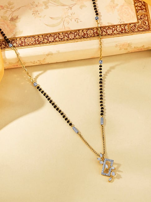 P.N.Gadgil Jewellers Grace Grid Gold Modern Mangalsutra for Women