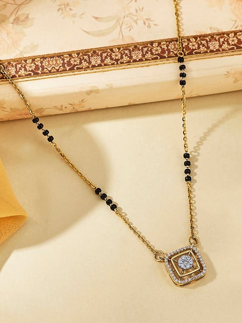 P.N.Gadgil Jewellers Whispering Leaves Gold Modern Mangalsutra for Women