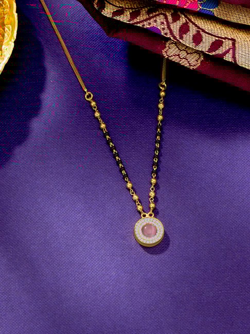 P.N.Gadgil Jewellers Golden Bliss 22 Karat (916) Yellow Gold Modern Mangalsutra for Women