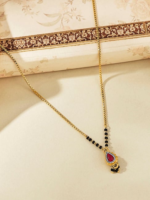 P.N.Gadgil Jewellers Crimson Grace Gold Modern Mangalsutra for Women