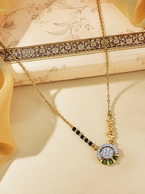 P.N.Gadgil Jewellers Harmonic Halo Gold Modern Mangalsutra for Women