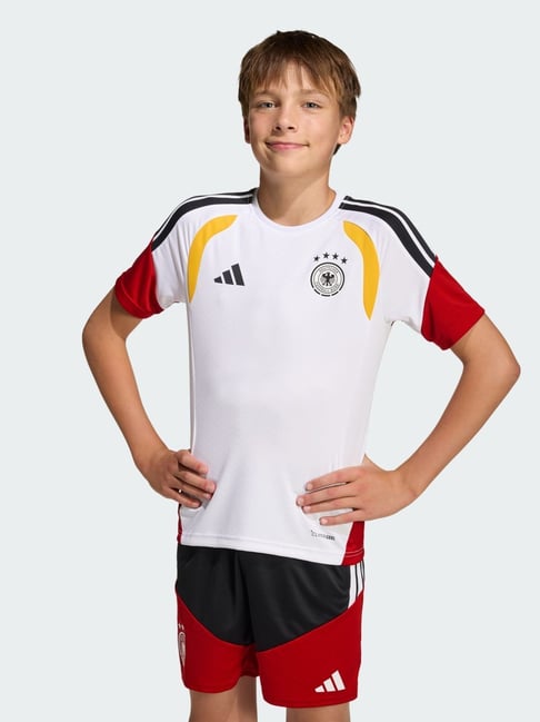 Adidas White Regular Fit Printed Jersey