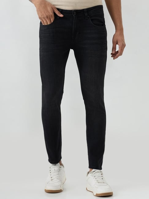 Spykar Black Solid Slim Fit Mid Rise Jeans-picture-13