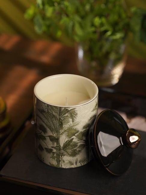 Pure Home and Living Black Ceramic Neroli Jasmine Palmier Candle Jar-picture-38