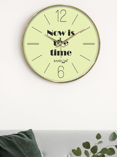 RANDOM Gold Plastic Silent Pastel Round Wall Clock-picture-31