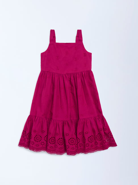strapless open back dress Friday Night Glam Shift Dress In Hot Pink main image 1