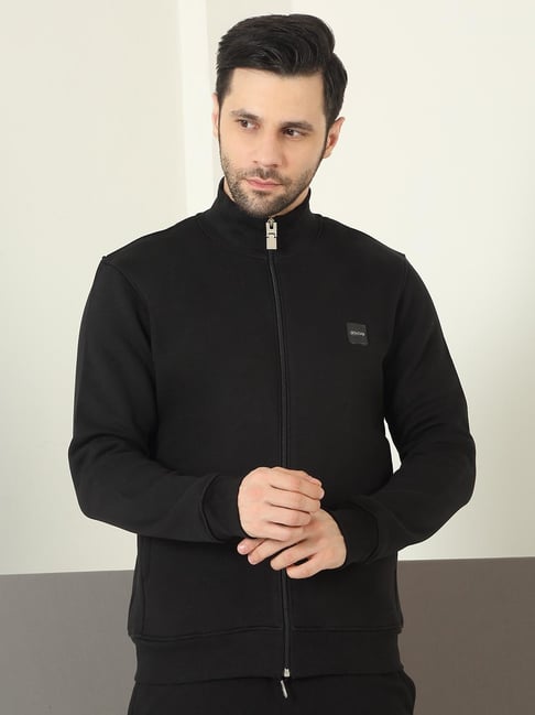 Sweet Dreams Black Regular Fit Cotton Polyblend Solid Sweatshirt