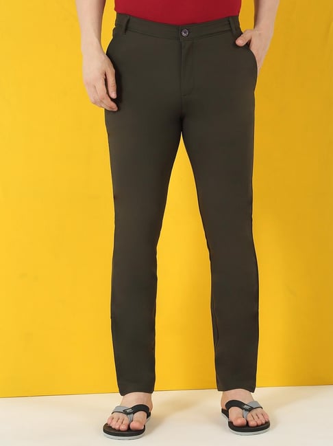 Sweet Dreams Olive Regular Fit Polyester Solid Trackpants