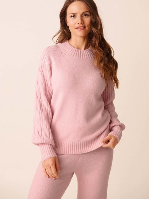 La Vie En Rose Cable Sleeves Knit Top-picture-16