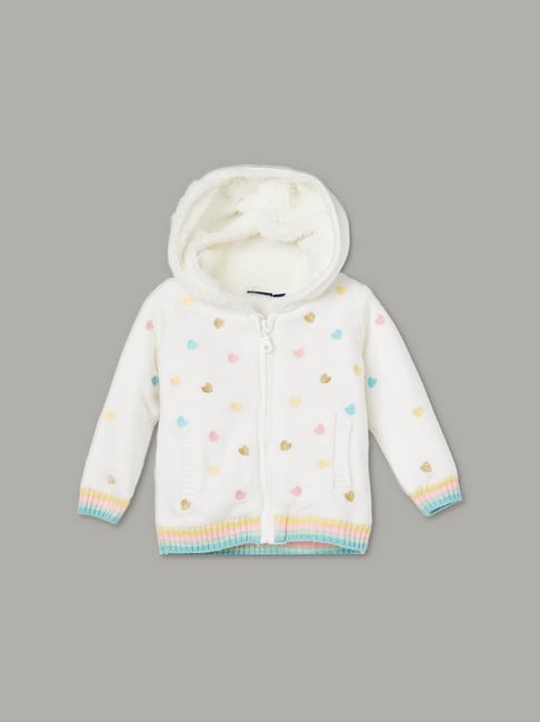 Juniors by Lifestyle Girls Off White Embroidery Sweater-picture-16