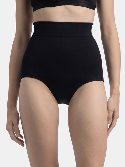 Jockey Shapewear Black Solid Regular Fit High Rise Shapewear Bottoms