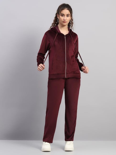 Monte Carlo Burgundy Regular Fit Tracksuit