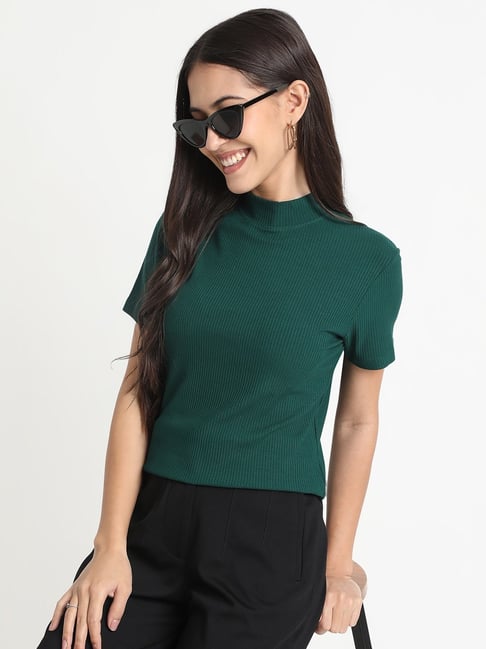 R&B Dark Green Cotton Top