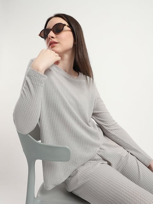 R&B Light Grey Polyester Top-picture-23
