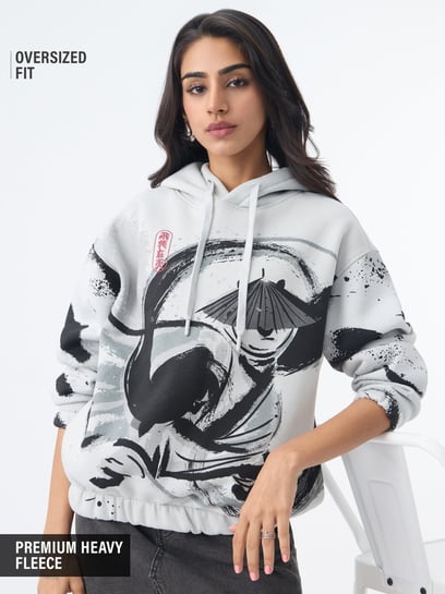The Souled Store Light Grey Kung Fu Panda Inky Warrior Women