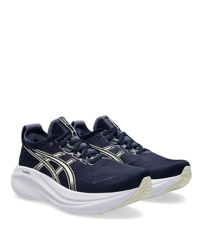 Buy Asics Men's GEL-NIMBUS 27 Midnight & Vanilla Running Shoes at