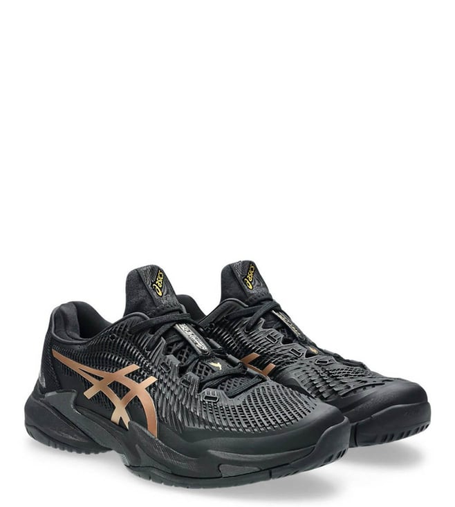 Buy Asics Men's COURT FF 3 NOVAK NIGHT Black & Prism Gold Tennis