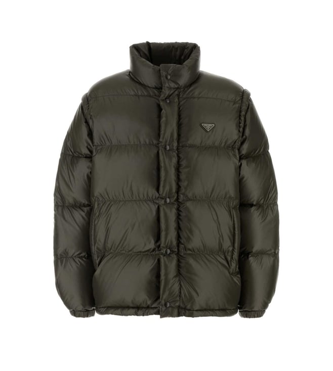 質屋に行く16日中まで！PRADA ダークグリーン ジャケット Prada Green Quilted Jacket