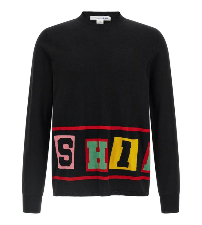 Comme Des Garcons Black Intarsia Sweater