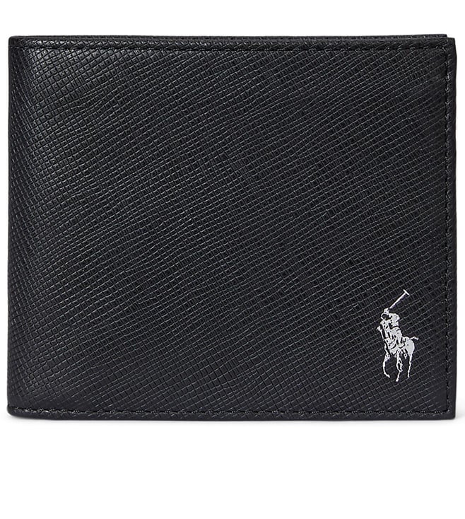 POLO RALPH LAUREN Leather Black Men Bi-Fold Wallet